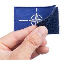 Särmä TST NATO Flag Patch, 77 x 47 mm. Hook and loop.