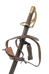 Dragoon Officer's Full-Length Sword, with Leather Strap, Good Condition.
