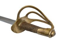 Dragoon Officer's Full-Length Sword, with Leather Strap, Good Condition.