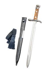 M.28-30 S.ky Bayonet with Rare, Original Portepee, Good Condition. 