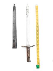 M 28 Bayonet with Sheath, Polished Blade, Average-Good Condition.