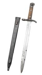 M 28 Bayonet with Sheath, Polished Blade, Average-Good Condition. 