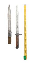 M.1940 Tokarev Bayonet with Sheath and Frog, Good Condition.
