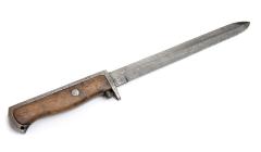 Krag-Jorgensen Bayonet w.o. WaA Insignia, Dented Sheath, Good Condition.