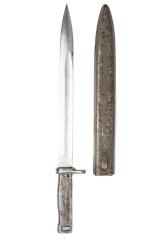 Mauser Ersatz WW-I Bayonet w. Original Green Color on Sheath, Good Condition.