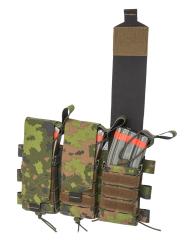 Särmä TST 3X Rifle Mag Placard. You can use the three pouches with the detachable flap, with the elastic band, or as an open-top pouch.