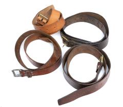 Swedish Trouser Belt, Leather, Surplus. The belts are used but still perfectly serviceable. The color, width, and thickness can vary to some extent.