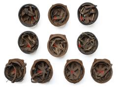 SADF Parabat Composite Helmet, Surplus. Helmets with numbers.