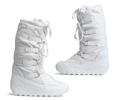 Italian Winter Boots, "Moon Boots", Surplus, Unissued. Now this is something fantabulous! White winter boots of the Italian army’s alpine troops. Comfortable and stylish in that retro space-age kinda way.