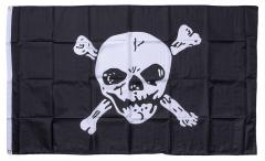 Jolly Roger flag, 150 x 90 cm / 59" x 35". 