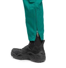 Austrian Coverall, Funny Green, Surplus. The zipper-closed pant legs make donning the coverall so much easier.