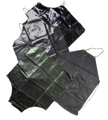 Belgian Butcher's Apron, PVC, Black. Condition varies from shiny and nice to worn and nasty. Some have strings, some have not.