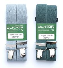 Helsingin Olkain H-Model Suspenders, Recycled Cotton. 