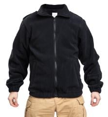 Dutch Fleece Jacket, Black, Surplus. Model height 182cm, chest 95cm. Wearing size 8000/8090.