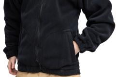 Dutch Fleece Jacket, Black, Surplus. Zippered side pockets.