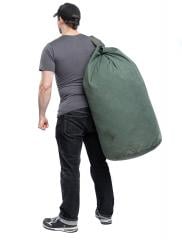 Dutch duffel bag, olive drab, surplus.