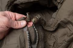 Carinthia IA Down Sleeping Bag. Drawcord closure around the hood