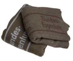 BW Wool Blanket, Surplus, Unissued. Some of these have the text area in burgundy, others gray. There might be other possibilities as well.
