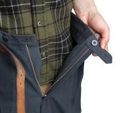 Swedish M60 Service Pants, Surplus. Double button closure. Some pants have a button and a hook.