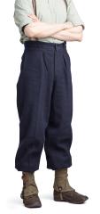 Swedish Wool Pants, Navy Blue, Surplus.