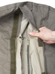 BW Bivvy Bag, Gore-Tex, Surplus. There is a velcro storm flap on the zipper.