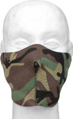 Mil-Tec half-mask, neoprene, black/Woodland Mil-Tec half-mask, neoprene, black/Woodland