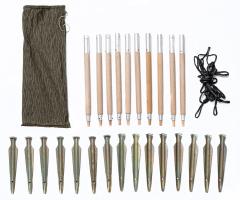 NVA Tent Stake and Pole Set, 30 Piece Set, Surplus