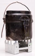 British Field Stove with Hexamine Tablets, Surplus. Pictured is a similar stove displaying the features.