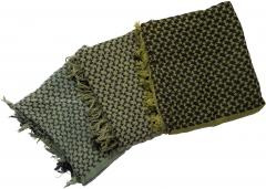 Dutch Shemagh Scarf, Green/Black, Surplus. Colors may have some slight variation