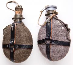 Czechoslovakian canteen with cover and straps, surplus.