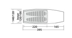 Robens Pioneer 2EX Tunnel Tent. 