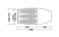 Robens Pioneer 3EX Tunnel Tent. 