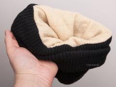 BW Windstopper watch cap, surplus. Watch cap's liner material varies. Pictured above beige fleece liner. Black polyester liners are also common.