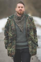 BW triangular scarf, olive drab, surplus.
