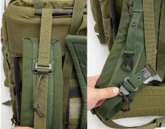 US ALICE Medium Pack with frame, olive drab, surplus. The shoulder strap models vary and may be reproduction in some cases.