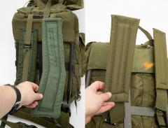 US ALICE Medium Pack with frame, olive drab, surplus. The shoulder strap models vary and may be reproduction in some cases.