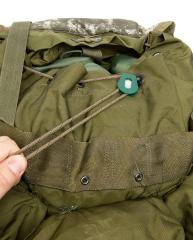 US ALICE Medium Pack with frame, olive drab, surplus. The main bag closure features a drawstring and quick release.