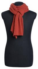Arctic Circle Wool Scarf, Rusty Red.