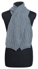 Brenda Wool Scarf, Gray. 