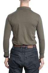 BW Turtleneck Shirt, surplus. Model height 181 cm, chest circumference 96 cm, waist circumference 88 cm. Wearing size 5.