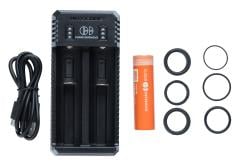 Cloud Defensive MCH Duty Flashlight. A charger, battery, O-rings, and ND-protection rings included.