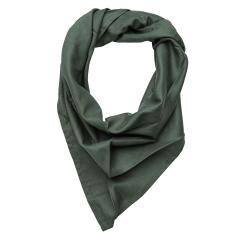 Czech Scarf, Green, Unissued. A scarf folded in a relaxed manner is everybody's friend. As a teen many hid hickeys under such things and when you're an adult, it will take away many a sorrow.