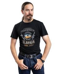 Forgotten Weapons Elbonia Merino Wool T-shirt. The shirt on a handsome model!