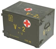 Czech Wooden Medical Box, Surplus. 