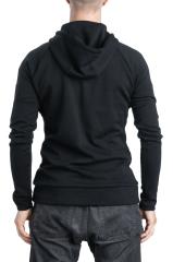 Särmä Merino Wool Hoodie with Buttons. Model height 181 cm, chest circumference 96 cm, waist circumference 88 cm. Wearing size Medium Regular.
