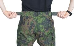 Särmä TST L4 Field Shorts. The 40 mm (1.6") wide elastic adjustment will ensure a snug fit and can easily be removed