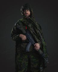 Särmä TST L6 Rain Poncho, M05 woodland camo.