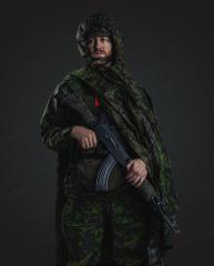 Särmä TST L6 Rain Poncho, M05 woodland camo. 