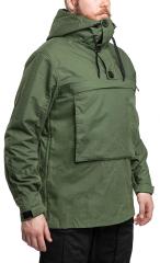 Särmä Windproof Anorak. Model's chest circumference is 117 cm and height 188 cm, wearing size Large.