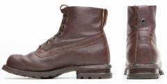 Swedish Ankle Boots with Rubber Sole, brown, surplus. 